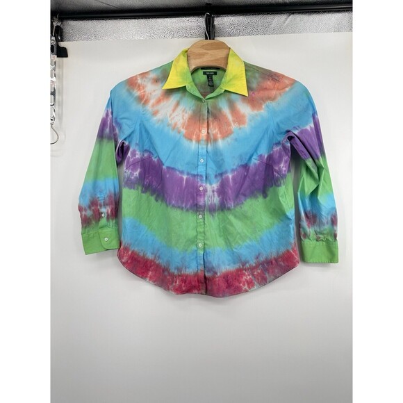 Ralph Lauren Size 1X‎ Womens 100% cottin Collared Long Sleeve Button Up Not Iron - Picture 2 of 10